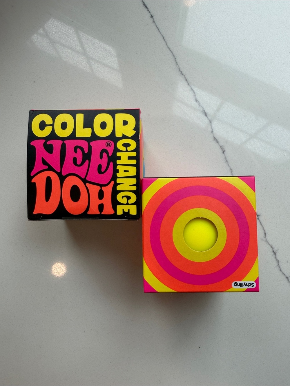 Color Nee Doh® Change Sensory Squishy - Neon Yellow & Pink